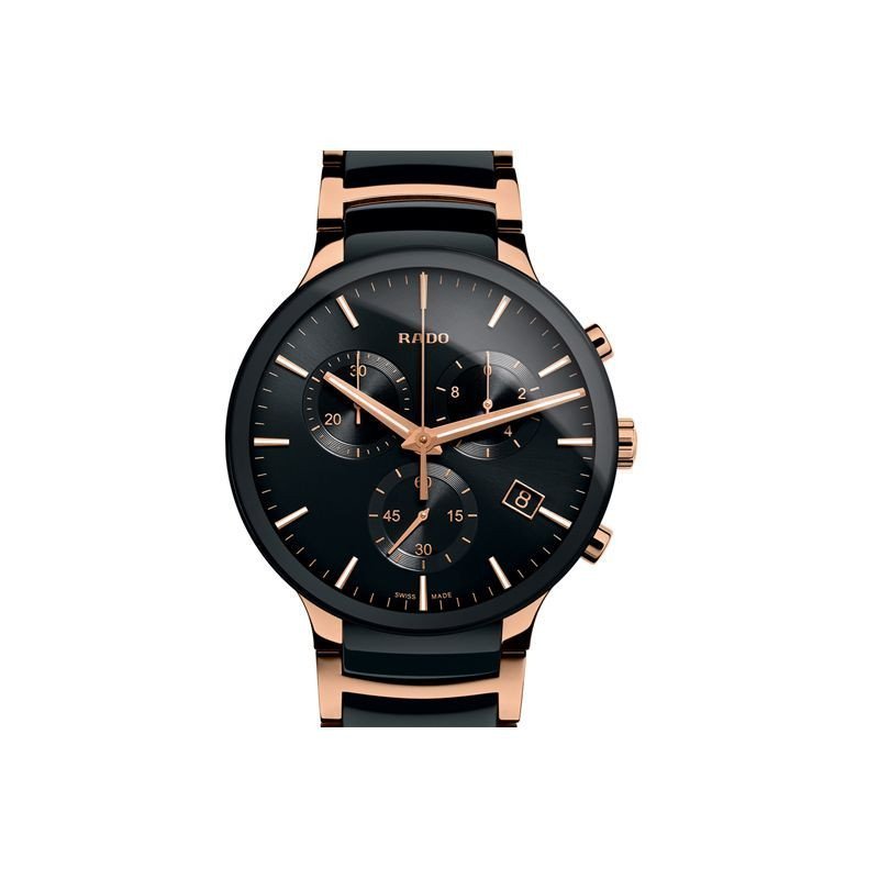 RADO CENTRIX CERAMIC CHRONOGRAPH BLACK/COPPER PREMIUM WRIST WATCH