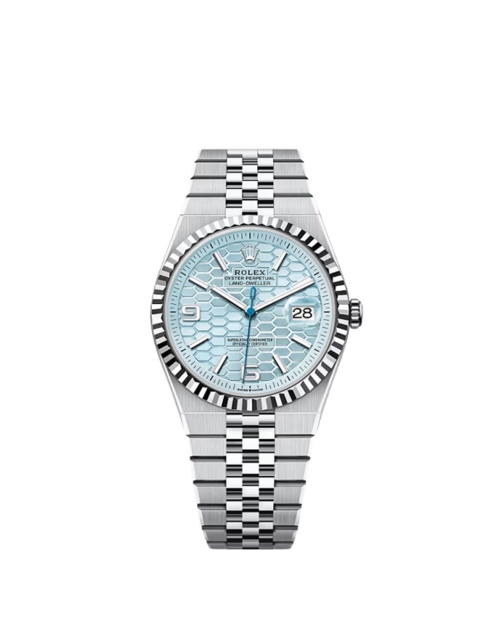ROLEX LAND-DWELLER 40 OYSTER STEEL PLATINUM  WATCH (2025) MODEL