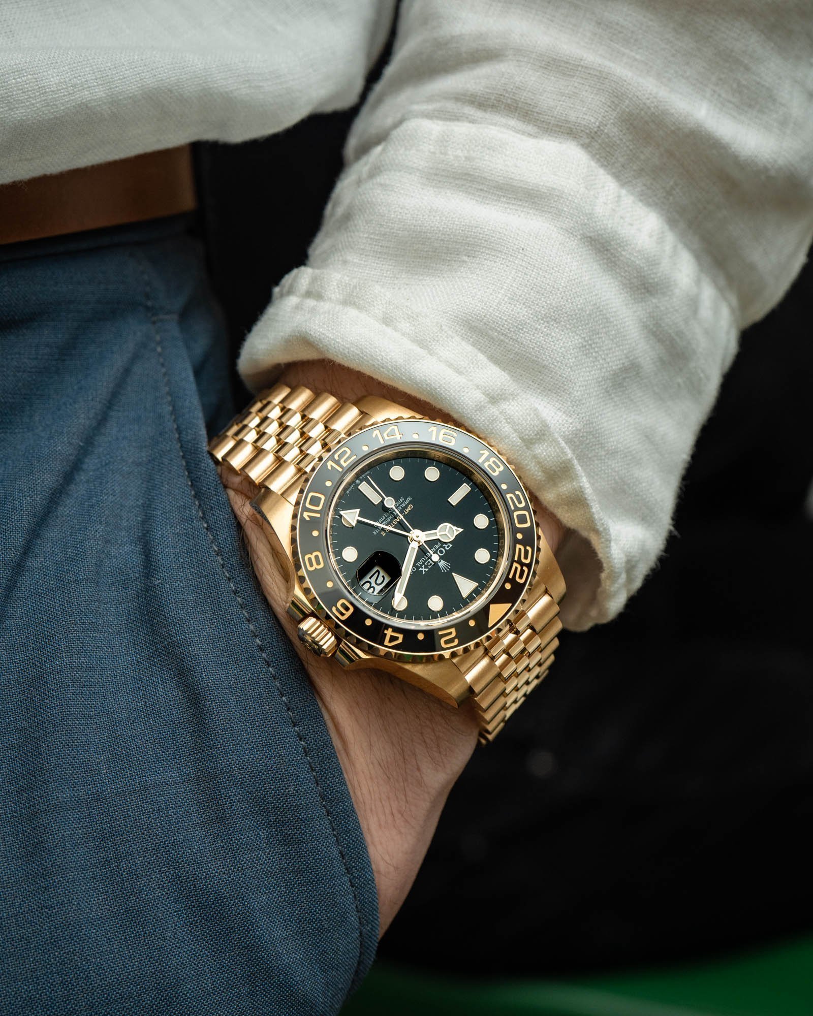 GMT-Master II yellow gold Jubilee bracelet and Black dial - Image 3