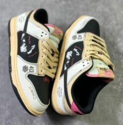 stussy x sb dunk low beige black SALE