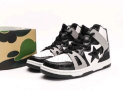 A Bathing Ape Bape Sta 93 Hi Black Light Grey Men s